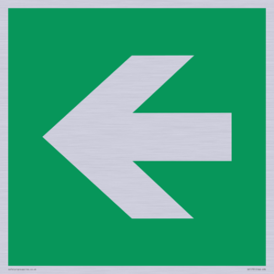 E913 Safe condition: Left arrow (90 deg supplimentary)